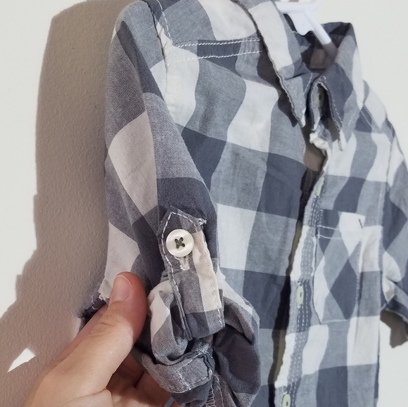 NWT Cherokee Button Down Checkered Shirt 12m - Picture 4 of 6